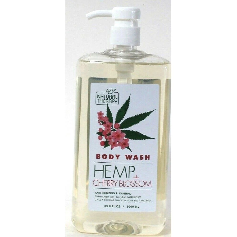 Natural Therapy 33.8 Oz Hemp & Cherry Blossom Soothing Body Wash New Sealed